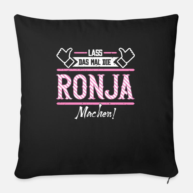 Ronja Geschenkidee Geschenk Geburtstag - Sofakissenbezug 45 x 45 cm - Schwarz