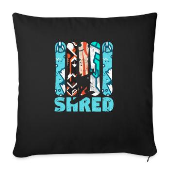 Snowboard Wintersport Snowboarding Boarding Rider - Sofakissenbezug 45 x 45 cm - Schwarz - Vorne