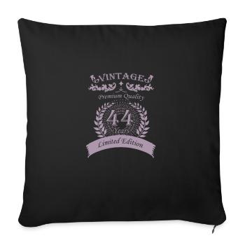 Cadeaux 44e anniversaire Vintage Brother - Housse de coussin décorative 45 x 45 cm - noir - Devant