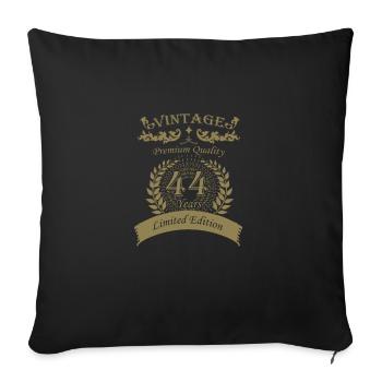 Cadeaux 44e anniversaire Vintage Brother - Housse de coussin décorative 45 x 45 cm - noir - Devant
