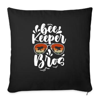 Bee Keeper Bros Shirt Geschenk Imker - Sofakissenbezug 45 x 45 cm - Schwarz - Vorne