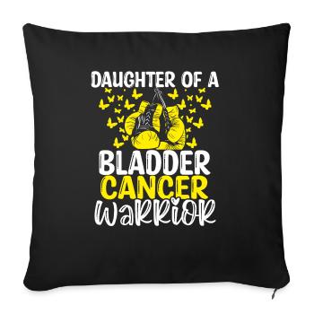Mois de la sensibilisation au cancer de la vessie Fille - Housse de coussin décorative 45 x 45 cm - noir - Devant