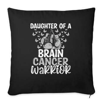 Brain Tumor Awareness Month Daughter - Sofa pillowcase 17,3'' x 17,3'' (45 x 45 cm) - black - Front