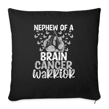 Brain Tumor Awareness Nephew Aunt Uncle - Sofa pillowcase 17,3'' x 17,3'' (45 x 45 cm) - black - Front