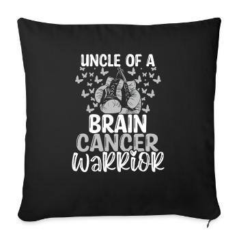 Brain Tumor Awareness Uncle Nephew Niece - Sofa pillowcase 17,3'' x 17,3'' (45 x 45 cm) - black - Front