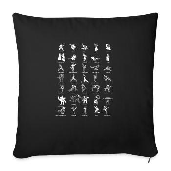 Toutes les tenues d’arts martiaux pour le combat d’arts martiaux - Housse de coussin décorative 45 x 45 cm - noir - Devant