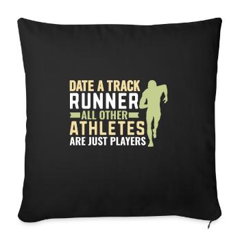 Competitive sports Athletics lovers - Sofa pillowcase 17,3'' x 17,3'' (45 x 45 cm) - black - Front