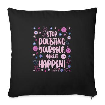 Test Day Flower Testing Exam for Teachers and - Sofa pillowcase 17,3'' x 17,3'' (45 x 45 cm) - black - Front