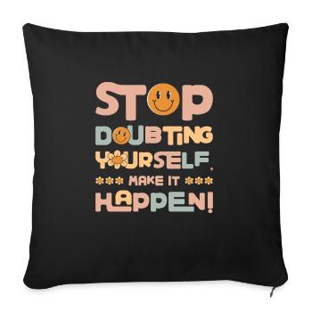 Test Day Flower Testing Exam for Teachers and - Sofa pillowcase 17,3'' x 17,3'' (45 x 45 cm) - black - Front