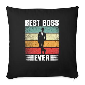 Best Boss Ever Work Business Work Colleagues - Sofa pillowcase 17,3'' x 17,3'' (45 x 45 cm) - black - Front