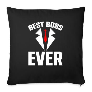 Best Boss Ever Work Business Work Colleagues - Sofa pillowcase 17,3'' x 17,3'' (45 x 45 cm) - black - Front