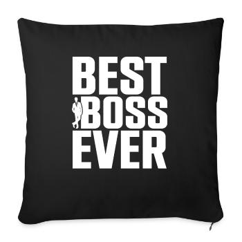 Best Boss Ever Work Business Work Colleagues - Sofa pillowcase 17,3'' x 17,3'' (45 x 45 cm) - black - Front