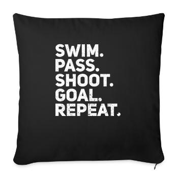 Water Polo Wasserball - Sofa pillowcase 17,3'' x 17,3'' (45 x 45 cm) - black - Front