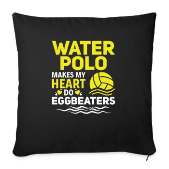 Water Polo Wasserball - Sofa pillowcase 17,3'' x 17,3'' (45 x 45 cm) - black - Front