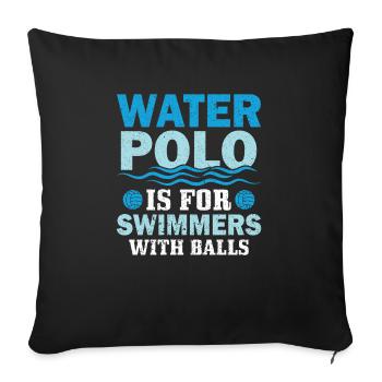 Water Polo Wasserball - Sofa pillowcase 17,3'' x 17,3'' (45 x 45 cm) - black - Front