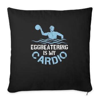 Water Polo Wasserball - Sofa pillowcase 17,3'' x 17,3'' (45 x 45 cm) - black - Front
