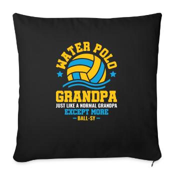 Water Polo Wasserball - Sofa pillowcase 17,3'' x 17,3'' (45 x 45 cm) - black - Front