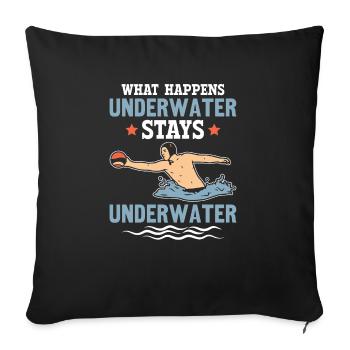 Water Polo Wasserball - Sofa pillowcase 17,3'' x 17,3'' (45 x 45 cm) - black - Front
