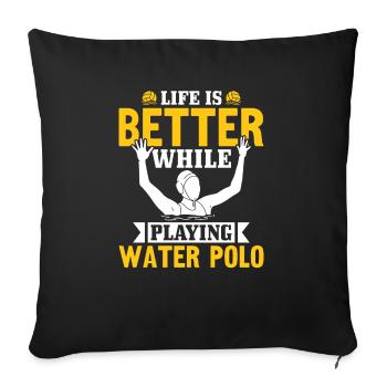 Water Polo Wasserball - Sofa pillowcase 17,3'' x 17,3'' (45 x 45 cm) - black - Front