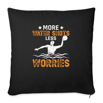 Water Polo Wasserball - Sofa pillowcase 17,3'' x 17,3'' (45 x 45 cm) - black - Front