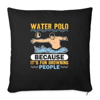 Water Polo Wasserball - Sofa pillowcase 17,3'' x 17,3'' (45 x 45 cm) - black - Front