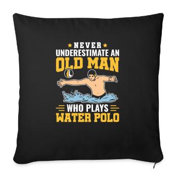 Water Polo Wasserball - Sofa pillowcase 17,3'' x 17,3'' (45 x 45 cm) - black - Front