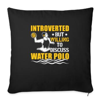 Water Polo Wasserball - Sofa pillowcase 17,3'' x 17,3'' (45 x 45 cm) - black - Front