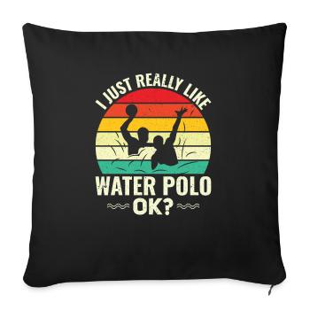 Water Polo Wasserball - Sofa pillowcase 17,3'' x 17,3'' (45 x 45 cm) - black - Front