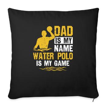 Water Polo Wasserball - Sofa pillowcase 17,3'' x 17,3'' (45 x 45 cm) - black - Front