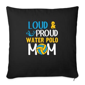 Water Polo Wasserball - Sofa pillowcase 17,3'' x 17,3'' (45 x 45 cm) - black - Front