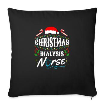 Christmas Dialysis Nurse Shirt Gift - Sofa pillowcase 17,3'' x 17,3'' (45 x 45 cm) - black - Front