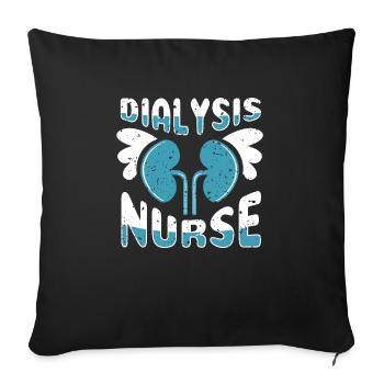 Dialysis Nurse Shirt Gift - Sofa pillowcase 17,3'' x 17,3'' (45 x 45 cm) - black - Front