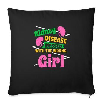 Dialysis Squad Shirt Geschenk - Sofakissenbezug 45 x 45 cm - Schwarz - Vorne