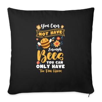 Chemise d’apiculteur Abeilles cadeaux - Housse de coussin décorative 45 x 45 cm - noir - Devant