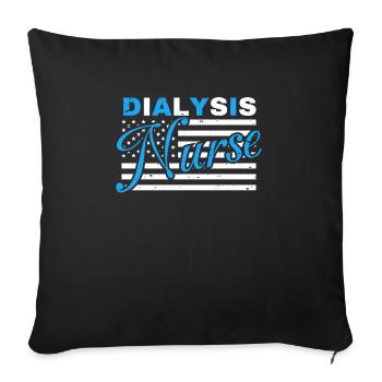 USA Flag America Flag Dialysis Nurse Shirt - Sofa pillowcase 17,3'' x 17,3'' (45 x 45 cm) - black - Front