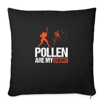 Le pollen est mon ennemi Allergie à la chemise - Housse de coussin décorative 45 x 45 cm - noir - Devant