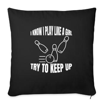 Bowling Kegel Gift Bowling Ball Bowler Bowling - Sofa pillowcase 17,3'' x 17,3'' (45 x 45 cm) - black - Front