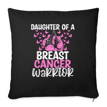 Breast Cancer Awareness Month Daughter - Sofa pillowcase 17,3'' x 17,3'' (45 x 45 cm) - black - Front