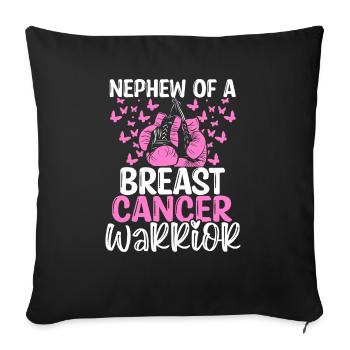 Breast Cancer Awareness Nephew Aunt Uncle - Sofakissenbezug 45 x 45 cm - Schwarz - Vorne
