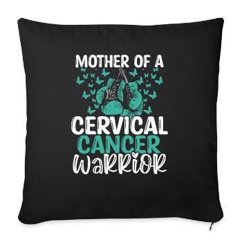 Cervical Cancer Awareness Mom Mothers Day Mama - Sofa pillowcase 17,3'' x 17,3'' (45 x 45 cm) - black - Front