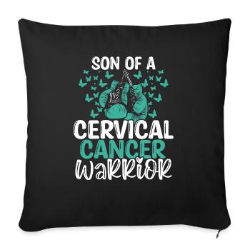 Cervical Cancer Awareness Month Ribbon Son - Sofa pillowcase 17,3'' x 17,3'' (45 x 45 cm) - black - Front