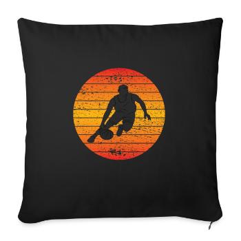 Équipe de basket-ball Amateurs de basket-ball Joueurs de basket-ball - Housse de coussin décorative 45 x 45 cm - noir - Devant