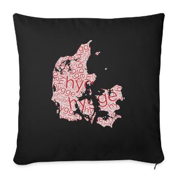 Dänemark Hygge-Wolke - Sofakissenbezug 45 x 45 cm - Schwarz - Vorne