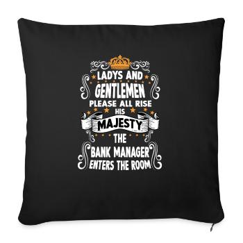 Directeur de banque T drôle de dire Directeur de banque Motive - Housse de coussin décorative 45 x 45 cm - noir - Devant