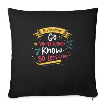 Innovators Flying Entrepreneurs Inspired - Sofa pillowcase 17,3'' x 17,3'' (45 x 45 cm) - black - Front
