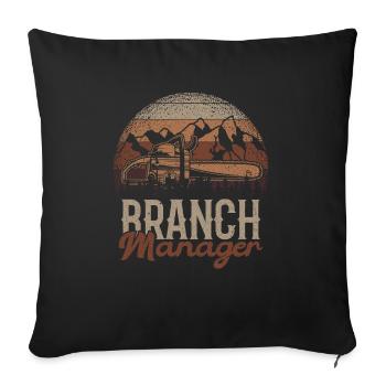 Branch Manager Zweige Äste Förster Forstwirt - Sofakissenbezug 45 x 45 cm - Schwarz - Vorne