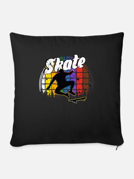Skateboard Freestyle - Sofakissenbezug 45 x 45 cm - Schwarz