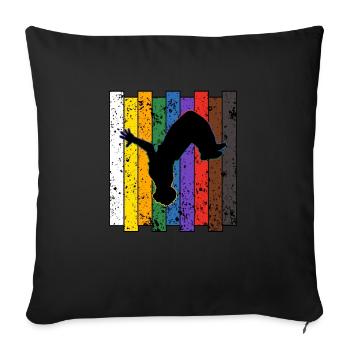 Free running - Sofa pillowcase 17,3'' x 17,3'' (45 x 45 cm) - black - Front