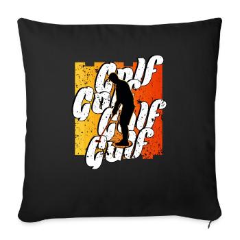 Golf - Sofa pillowcase 17,3'' x 17,3'' (45 x 45 cm) - black - Front
