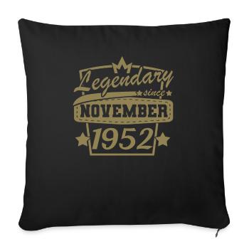 Légendaire depuis novembre 1952 Dictons rétro - Housse de coussin décorative 45 x 45 cm - noir - Devant